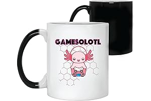 Cute Cartoon Cat Game Solotl Axolotl Coffee Mug Turns Magical Design Anime...