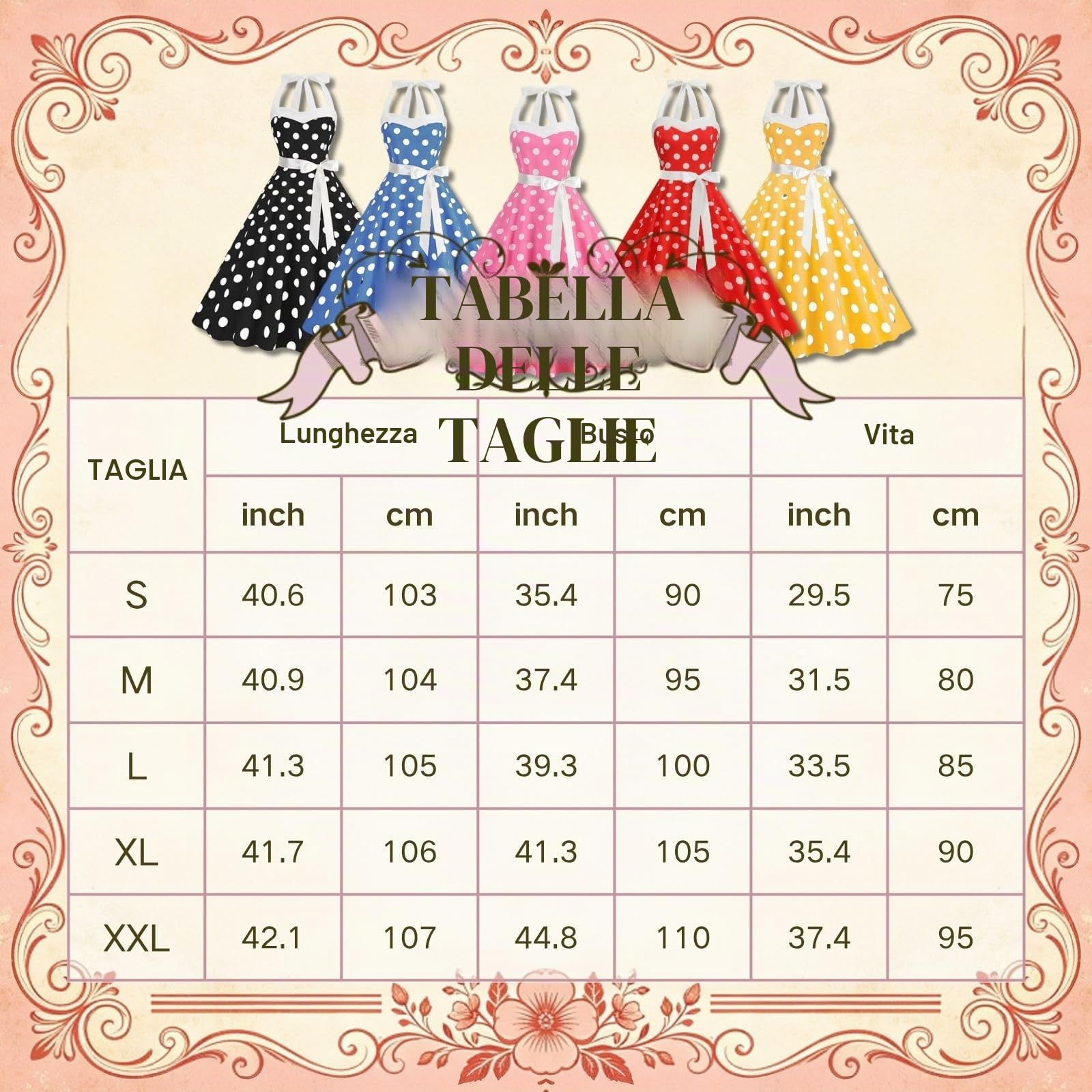 maxToonrain Abito da donna anni '50 a pois vintage anni '50, cocktail party, abito da sera per adulti