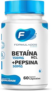 Formulados Farma Cloridrato de Betaína 150 mg + Pepsina 50 mg 60 cápsulas