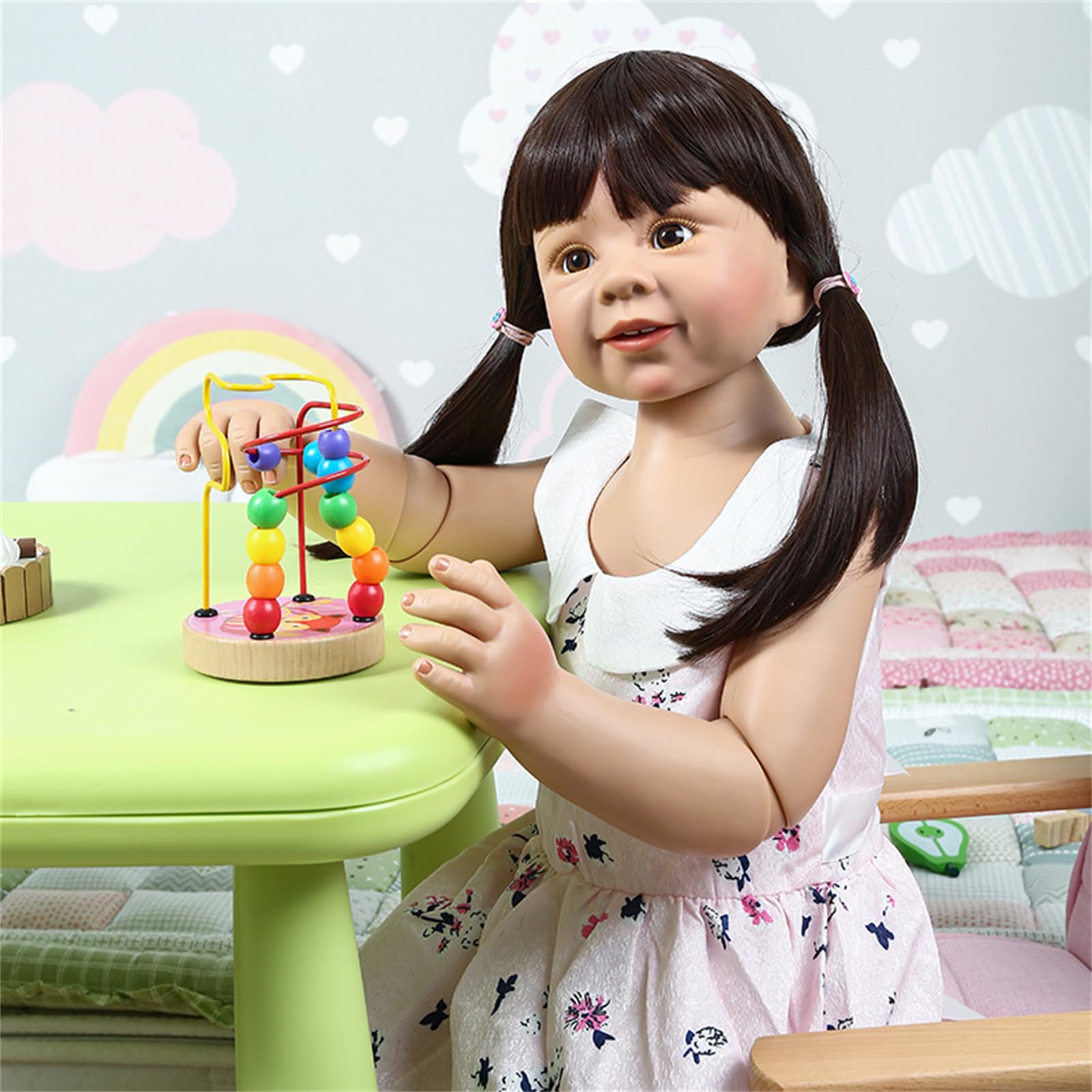 Reborn lalka niemowlęca, 87 cm, miękki silikon, winyl, realistyczna lalka dla noworodka, zabawka, prezent urodzinowy, model odzieży dziecięcej