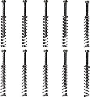 10 Pcs Humbucker Pickup Screws,Pickup Height Screws Guitar Humbucker Pickup Screws Guitar Screws with Springs Pickup Frame Kit for Electric Guitar