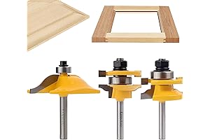 3PCS Raised Panel Bit Set: Precision Woodworking for Cabinet Doors, Windows, and More