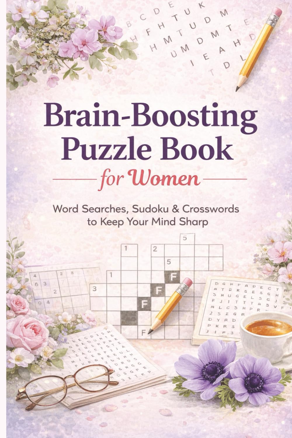 Brain-Boosting Puzzle Book For Women: Word Searches, Sudoku & Crosswords to Keep Your Mind Sharp