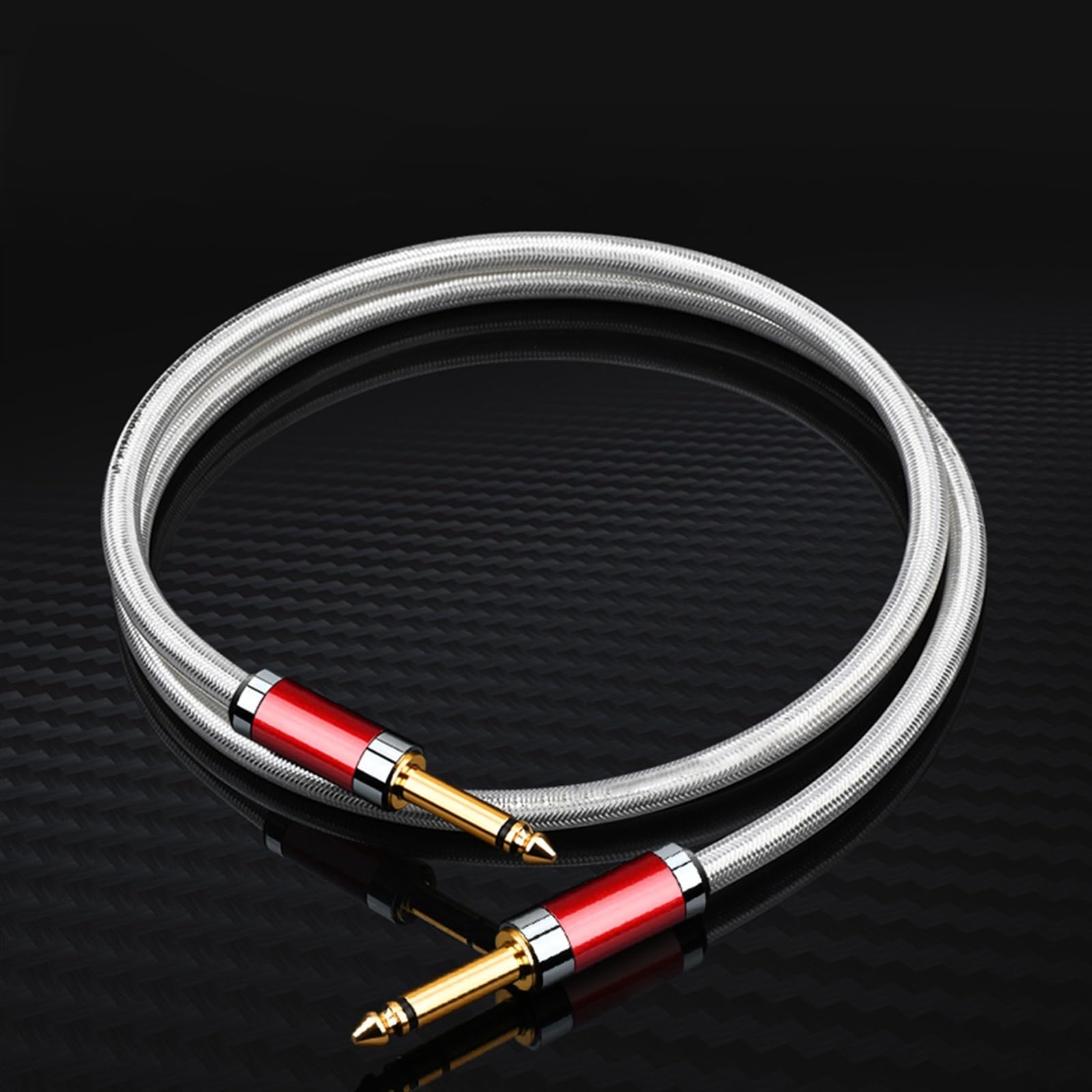 akcesoria do gitary 6,5 Duży Dwurdzeniowy Kabel Audio 6,5 Mm Męski Na Męski Kabel Do Nagrywania Gitary Elektrycznej (Color : 1m)