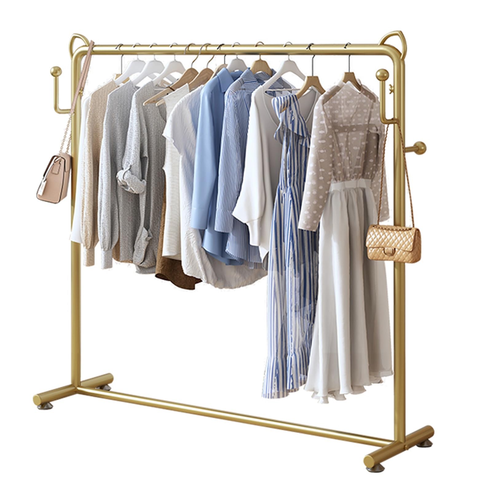 Étagère à tige de suspension polyvalente et porte-vêtements robuste pour magasin de mode