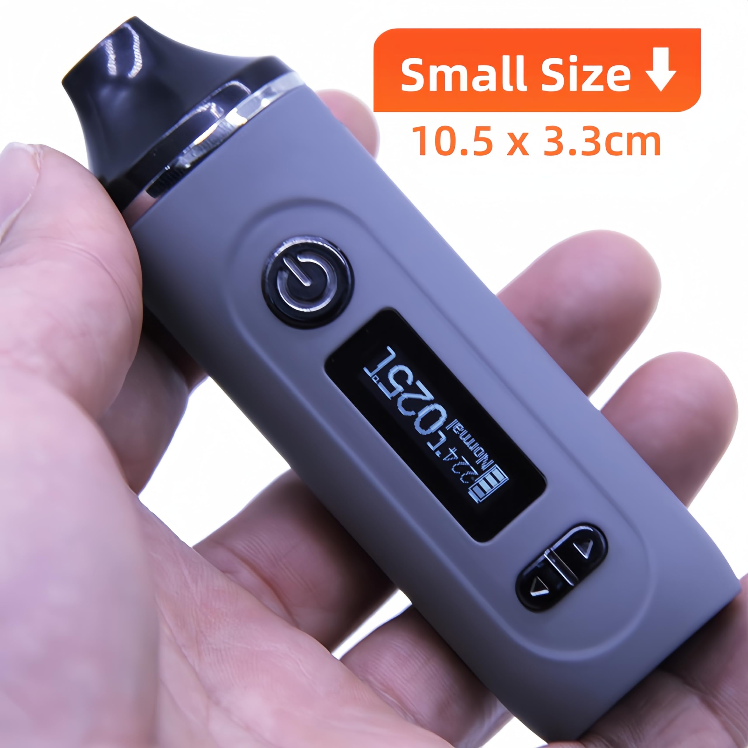KinZon Vaporizzatore gemini per erbe secche, display OLED e controllo della temperatura, riscaldamento rapido in 30s (Grigio)