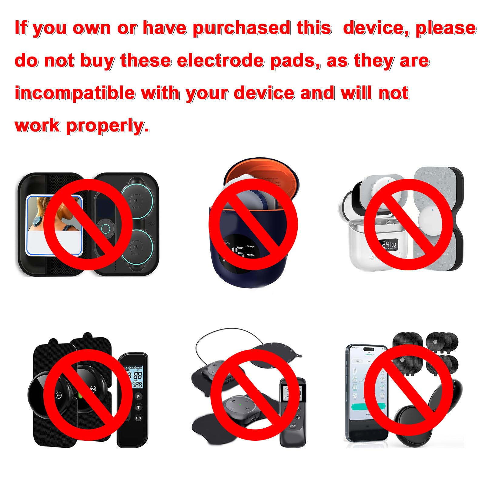 MASTOGO 8 Pcs Wireless TENS Unit Electrode Pads, with 3.5mm Snap Connector — Amazon image 2
