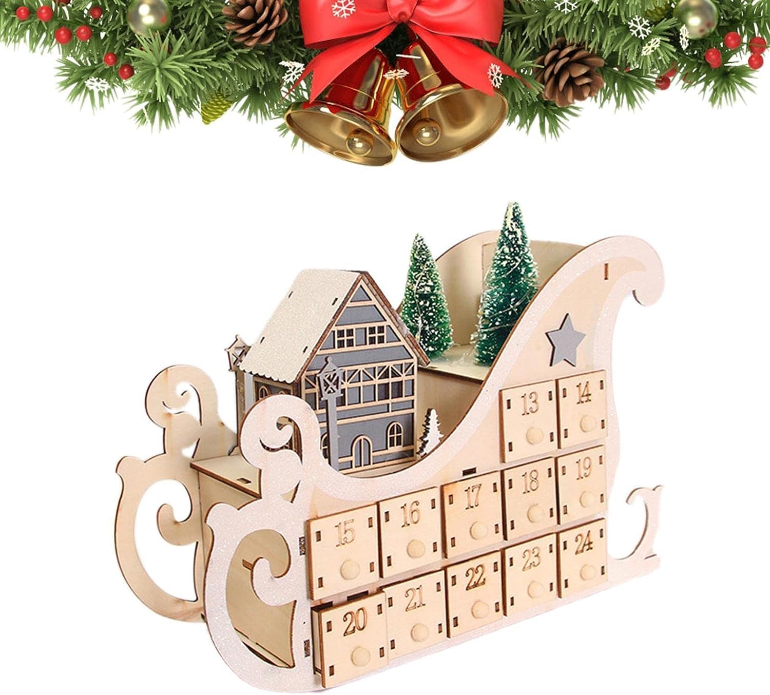 Amazon.co.jp: 木製アドベントカレンダー - 楽しいアドベント