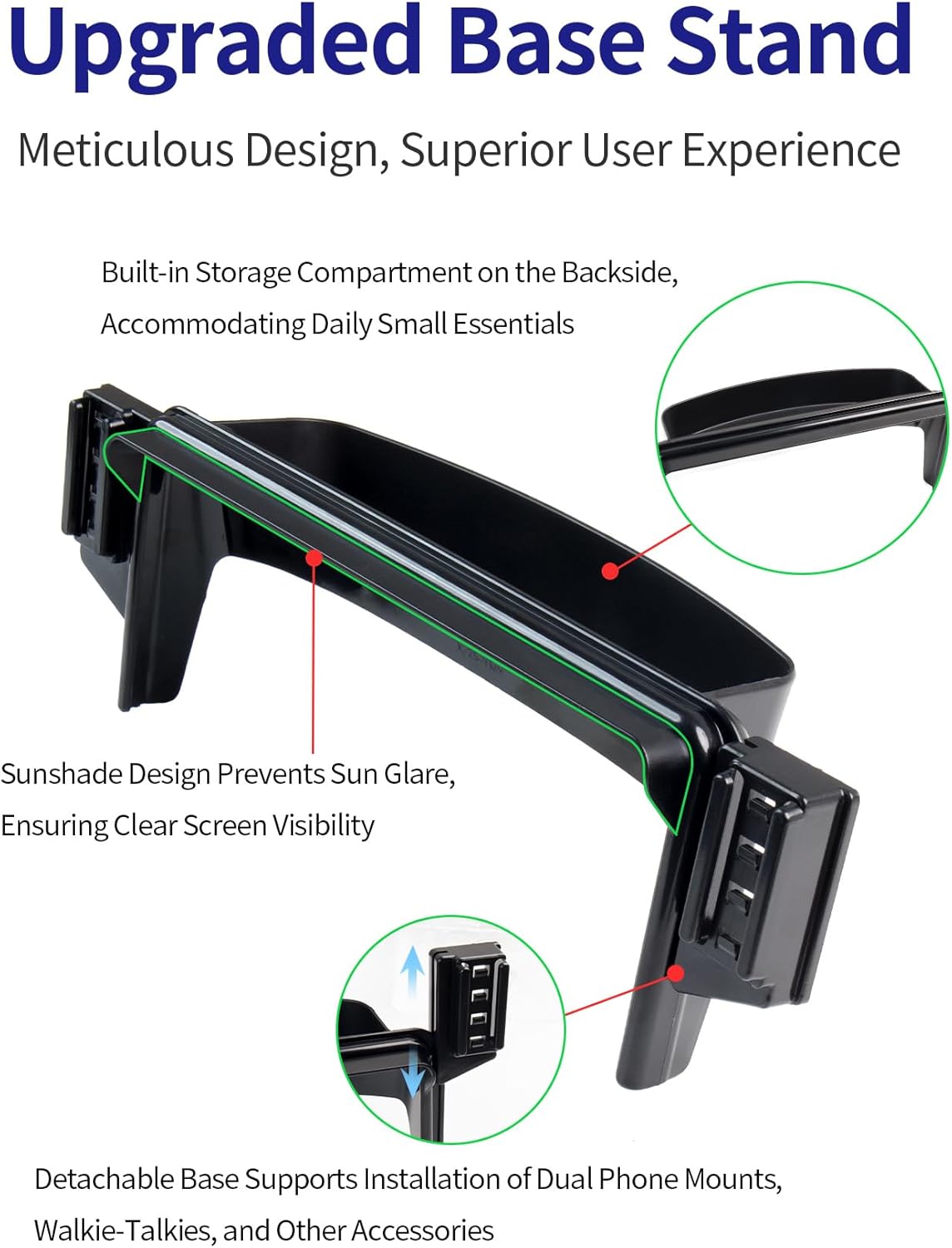 Car Phone Holder for 2023-2026 Honda CR-V/Hybrid 2023-2026 hr-v, Dual Phone Holder with Storage, 7/9 inch Screen Fixed Clip, Auto Accessories Navigation Bracket, 360° Rotation
