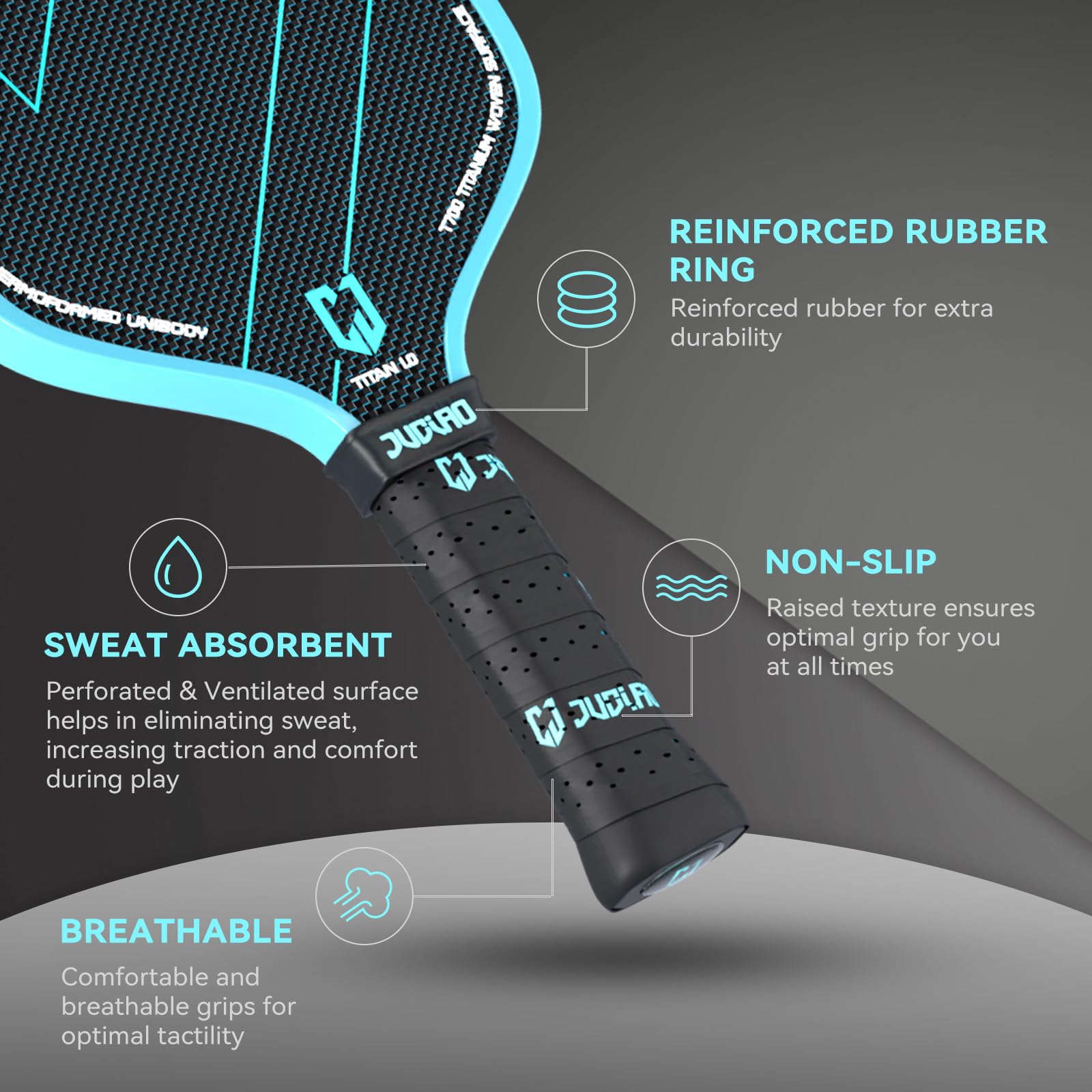 ピックルボール パドル JUCIAO Kevlar ケブラー 青い グレー Amazon.co.jp: JUCIAO ピックルボールパドル カーボンファイバー表面