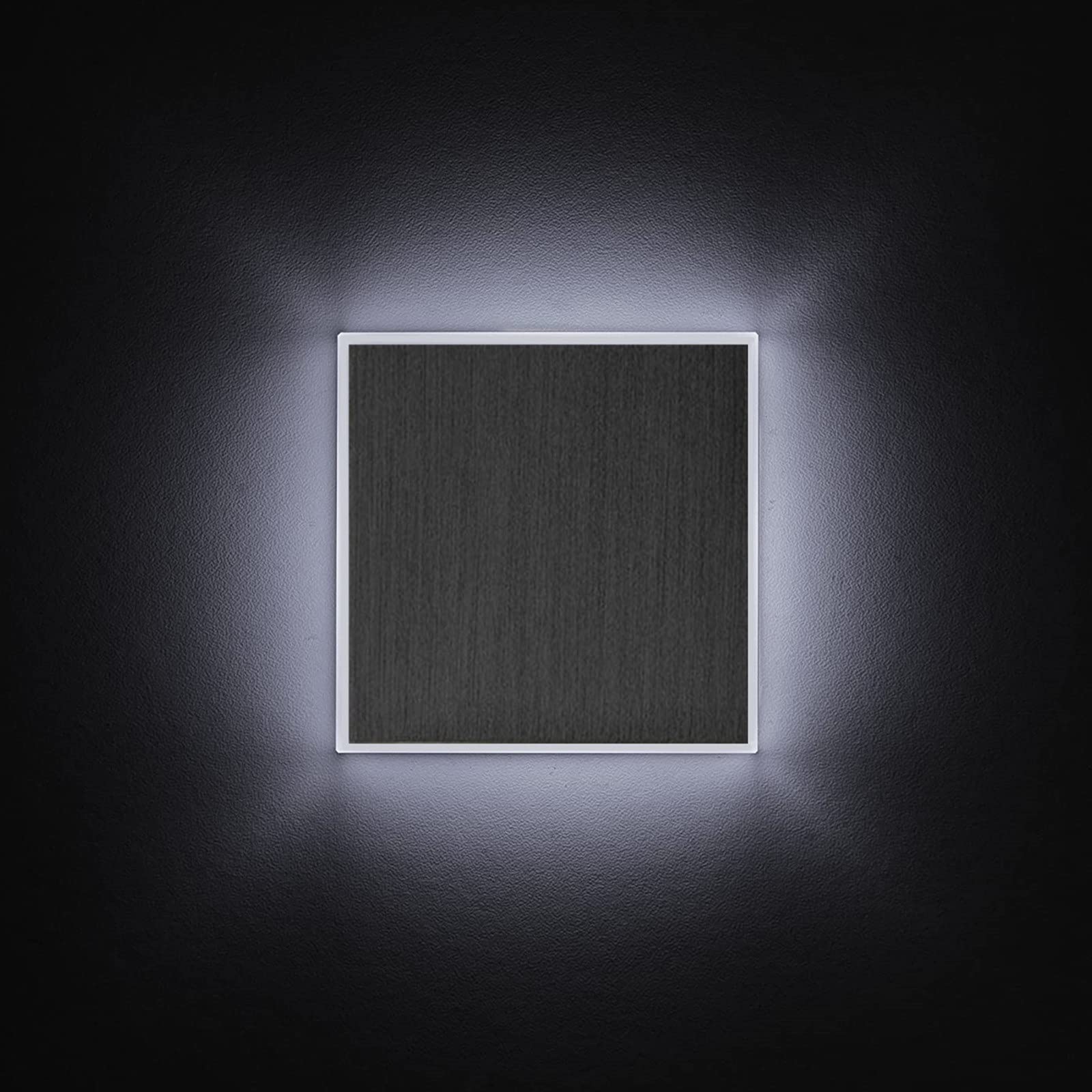 Luz de pared LED cuadrada Luces empotradas para cubierta Lámpara de pared interior Luces nocturnas de aluminio de 3 W Luz de paisaje Compatible con escalones y caminos de escaleras, lámpara de pared