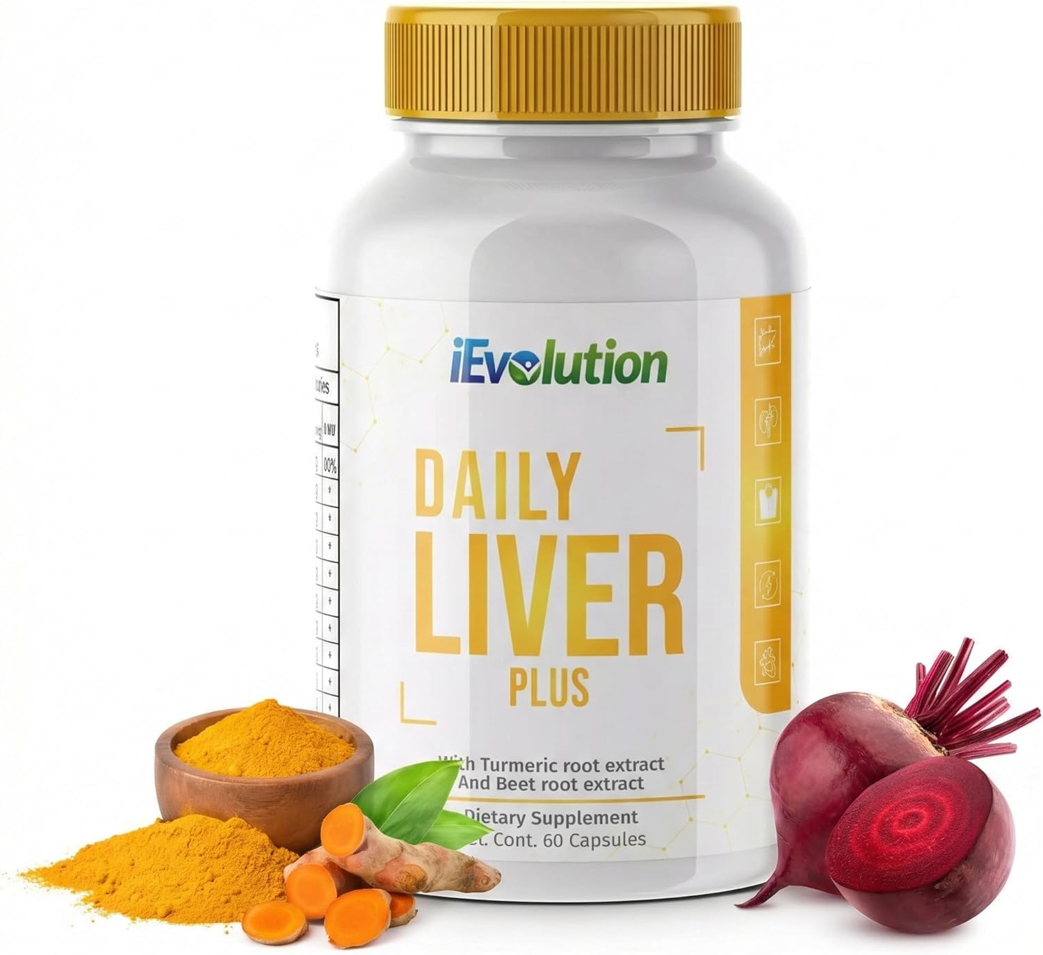 Daily Liver Plus Liver | 60 Capsules Liver Cleanse Detox & Support Supplement with Milk Thistle, Dandelion, Turmeric, Artichoke for Enhanced Liver Health & Repair - Ideal for Daily Use
