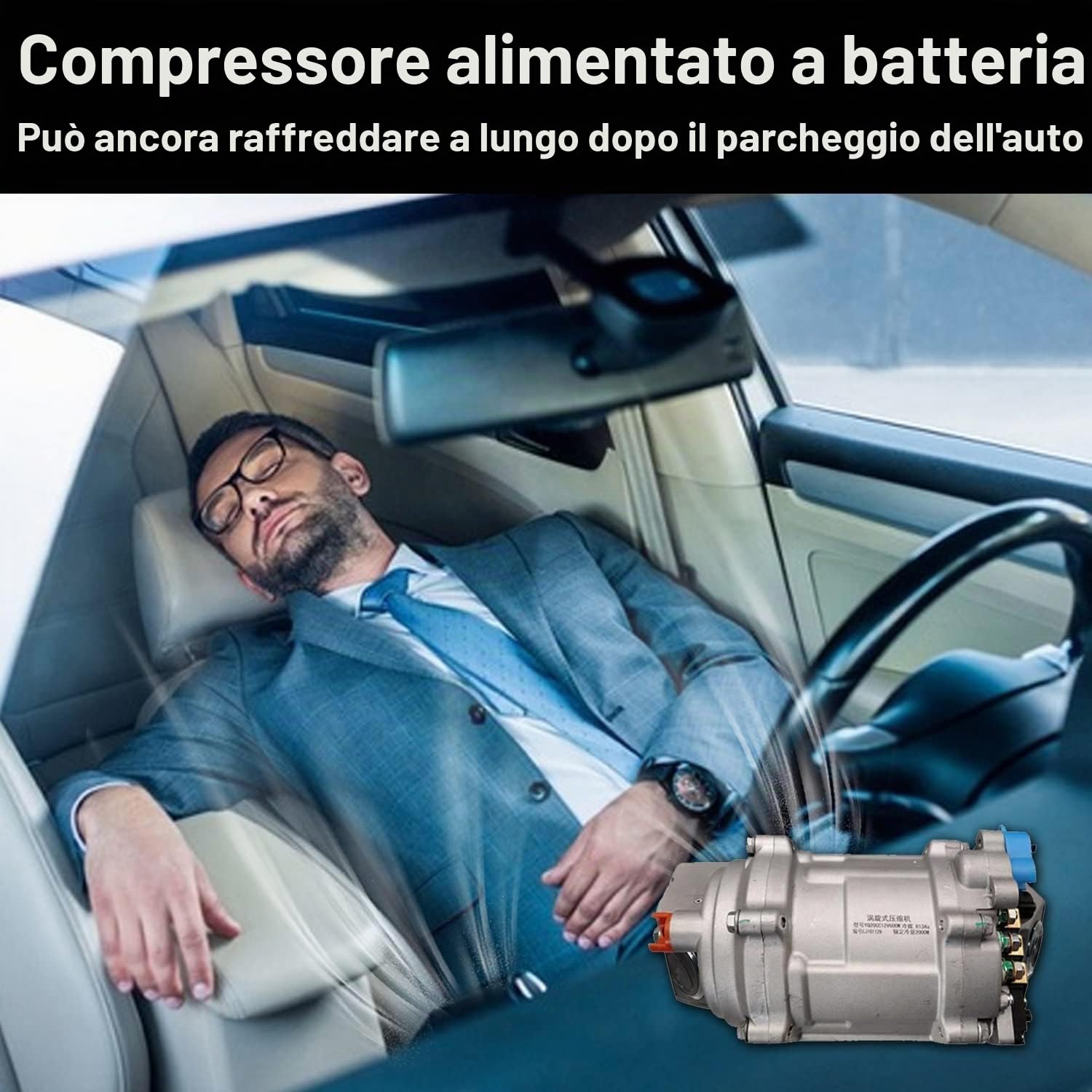 Kit condizionatore d'aria sotto il cruscotto per auto 12V – AC di raffreddamento universale per furgoni, camper, camion, motorhome, barche e autobus – Soluzione compatta per climatizzazione auto