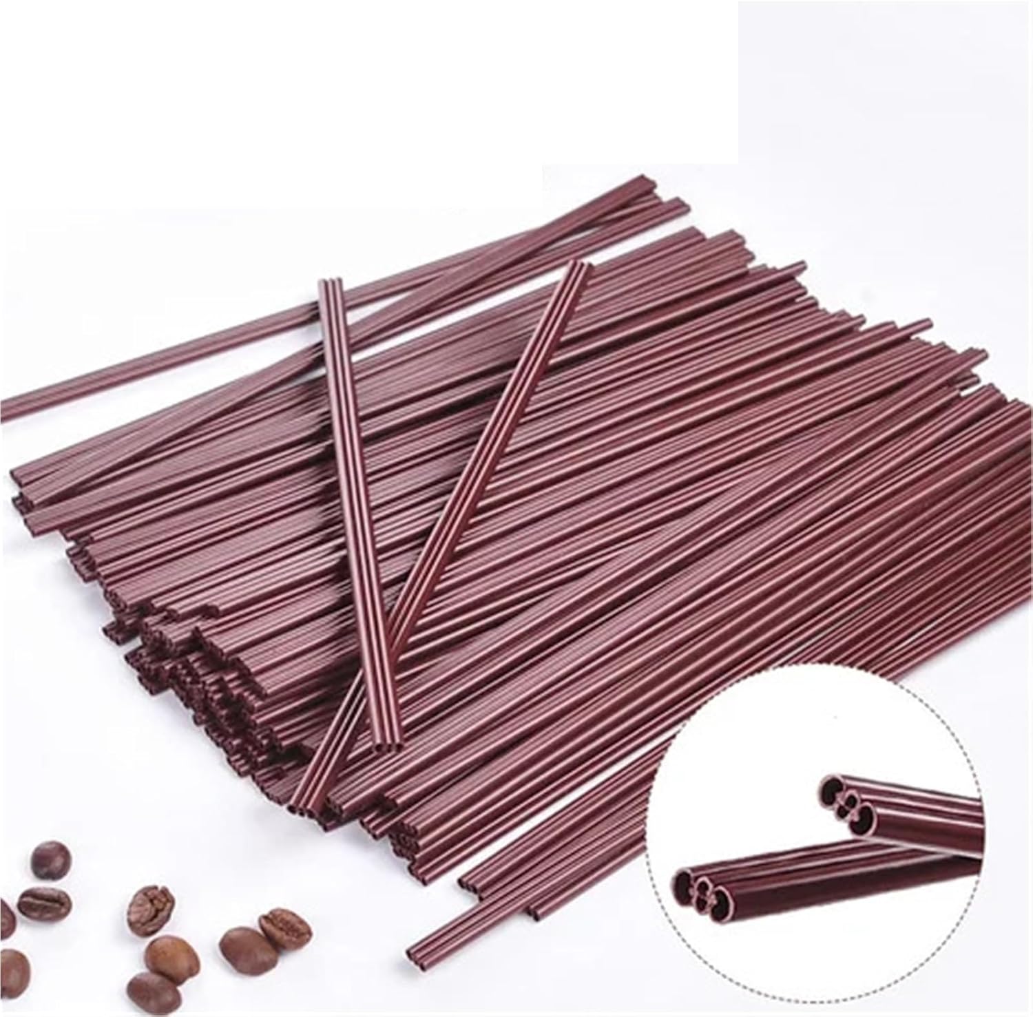 Wooden Coffee Stirrers 1000Pcs Coffee Dessert Cake Spoons Plastic Spoon Safe Tea Ice Cream Stick Stirring Bar Disposable(Straw)
