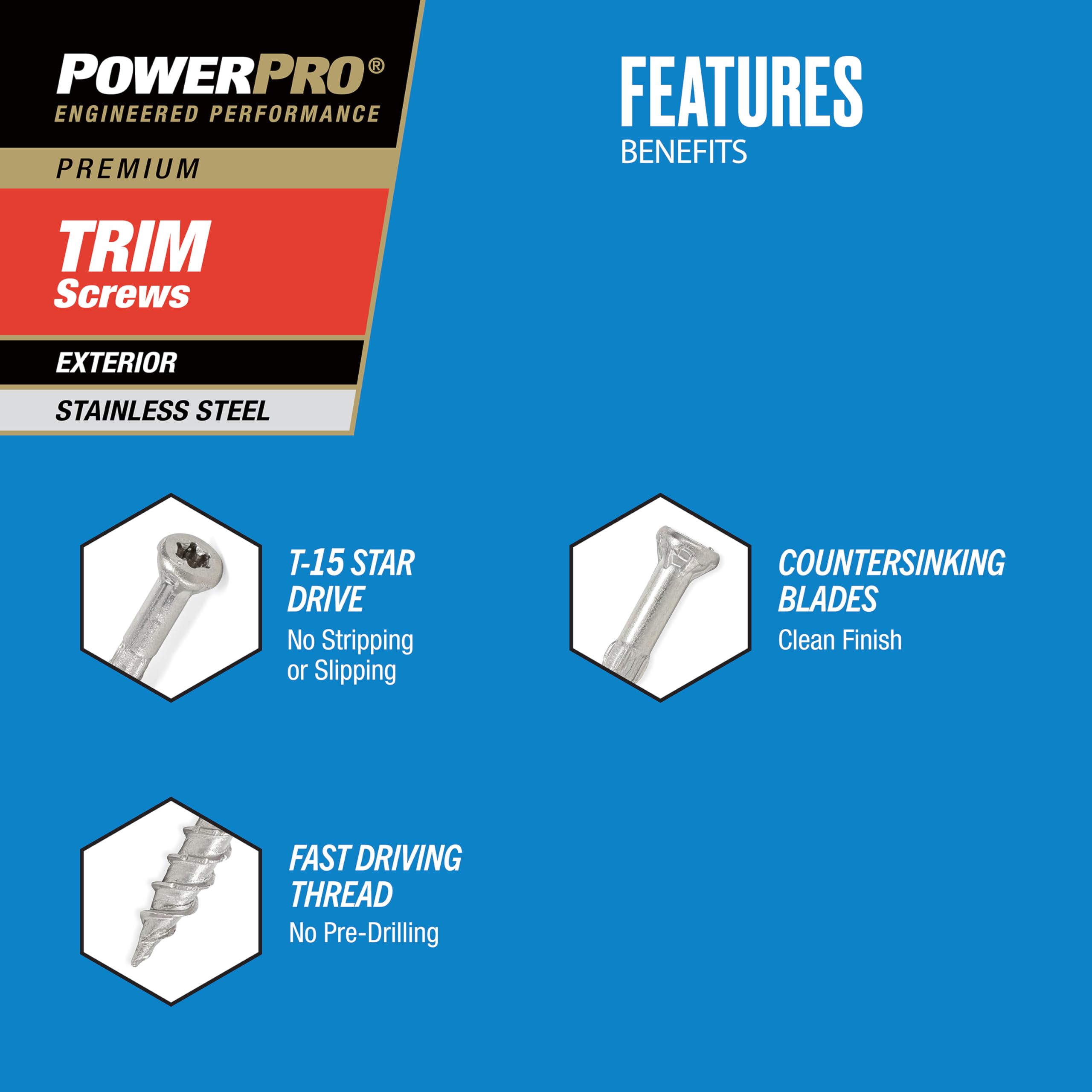 El grupo de Hillman Power Pro Trim tornillo, 48639