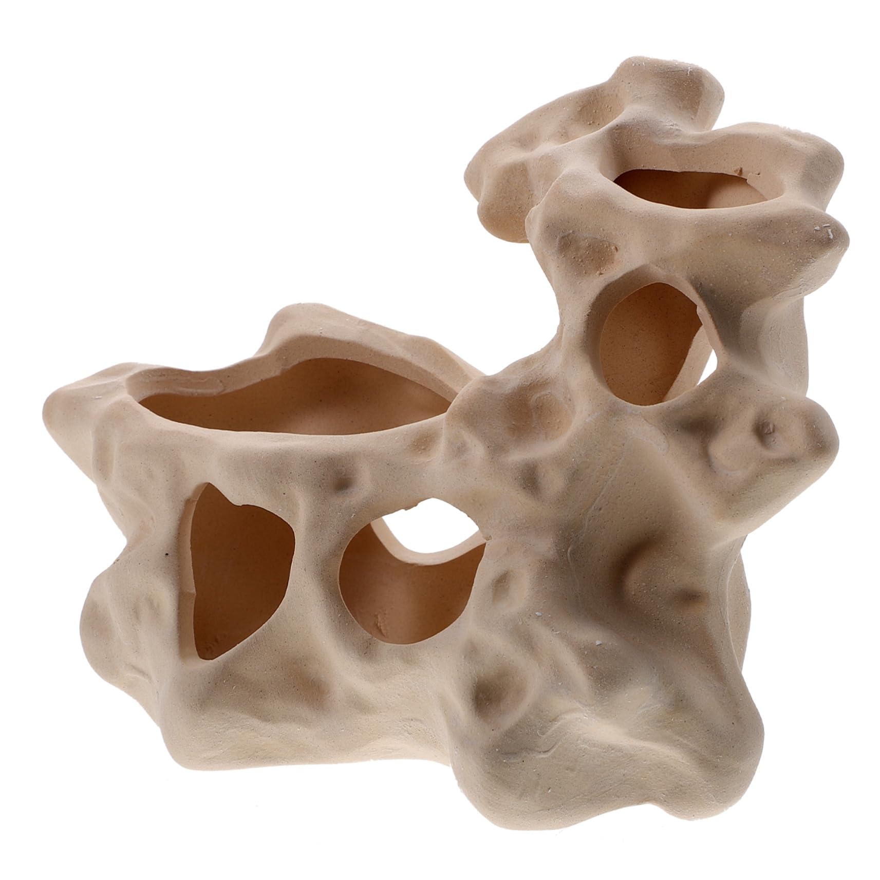 Abaodam Cachette Céramique Réaliste pour Aquarium en Céramique, Ornement Paysager sans Décoloration, Cachette Pratique pour Poissons Réservoir Domestique