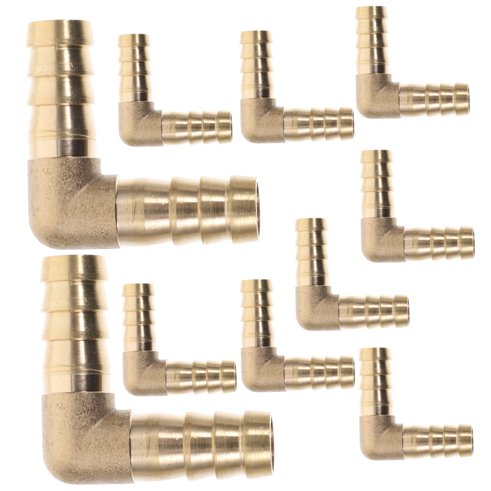 Housoutil 10 Pezzi Raccordi a Gomito Pex 1/2 in Rame, Design 90°, Installazione Rapida e Tenuta Ermetica per Impianti Idraulici e Tubi Flessibili