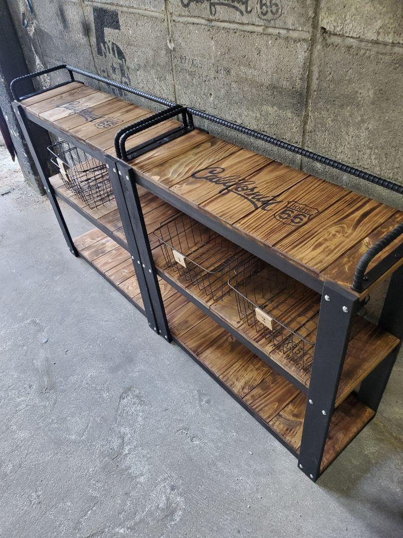 かごつき】男前インテリア 棚 ×2台 植物 多肉 インダストリアル 5025