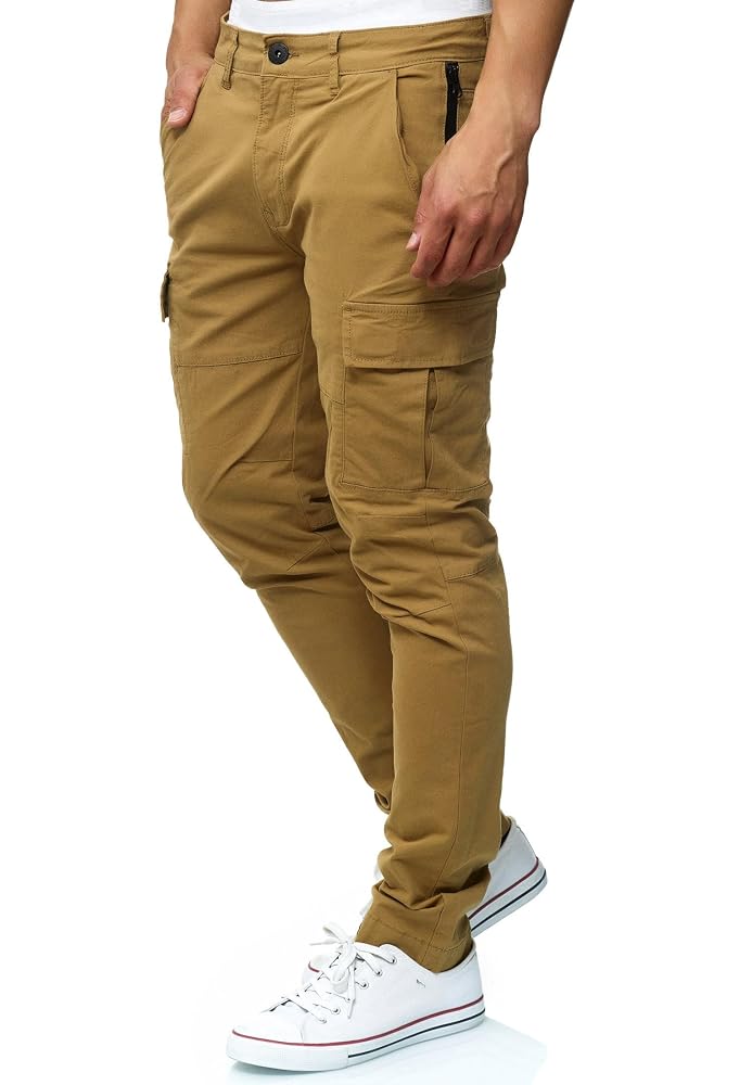 Pantalon Cargo Homme Yazubi Jayden - Tapered-Fit, 98% Coton/2% Élasthanne - Décontracté Et Fonctionnel