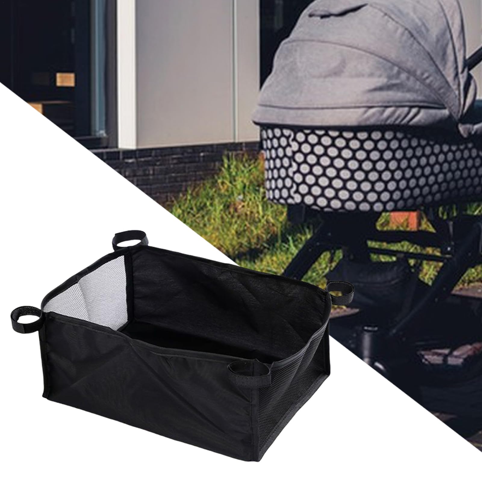 Panier Pour Poussette, Poches De Rangement Pour Poussette, Sac De Rangement PourPoussette En Tissu Oxford, Panier De Rangement En Réseau, Landaus PanierInférieur, Sac Inférieur DePoussette