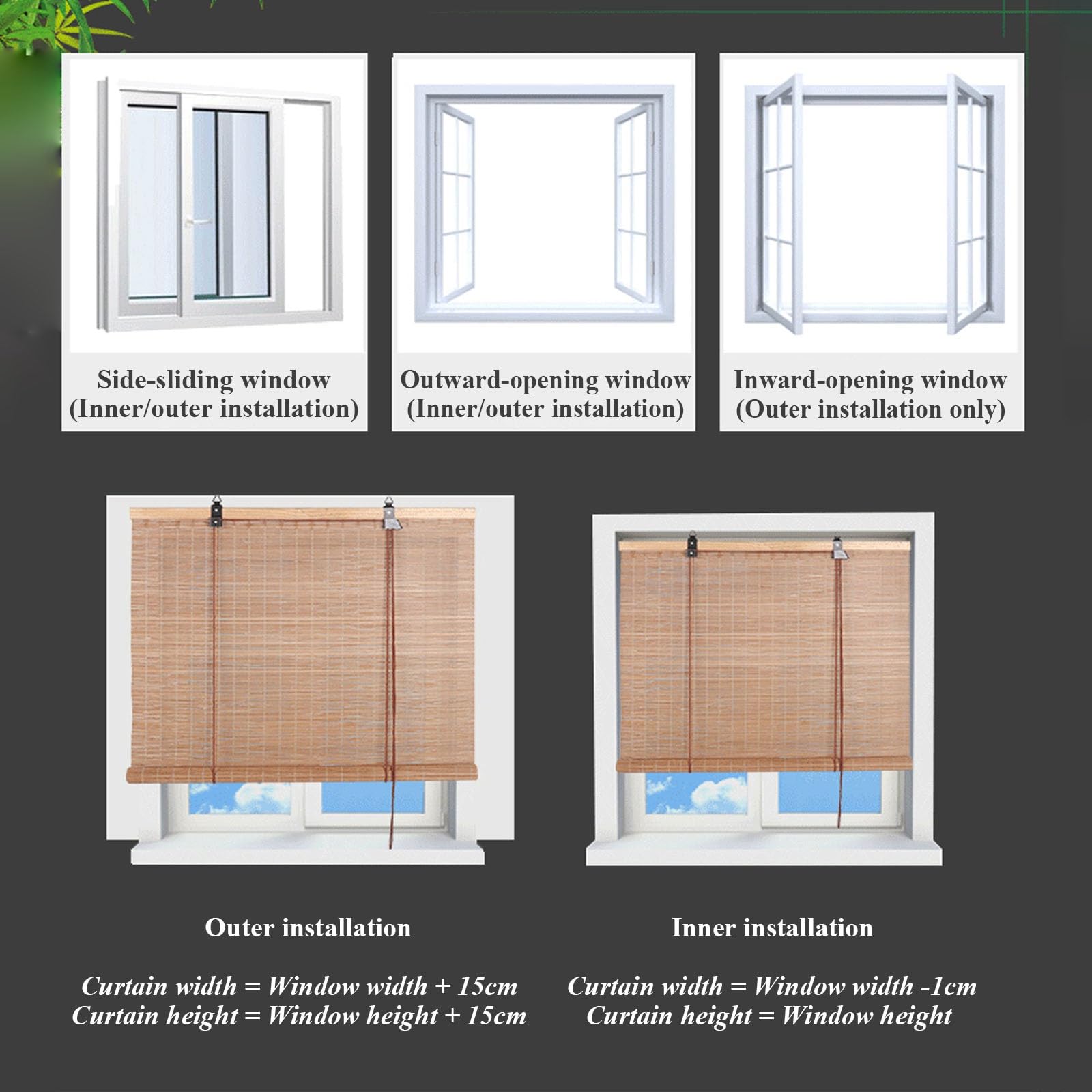 Natur Bambusrollo 60 70 80 90 100 110 120 140 160cm Breite Bambusrollo Wetterfest Aussen Schilfrohrrollo Natur Sonnenschutz Sichtschutz Rollo Outdoor Für Türen und Fenster(Natural,B150xH220 cm)