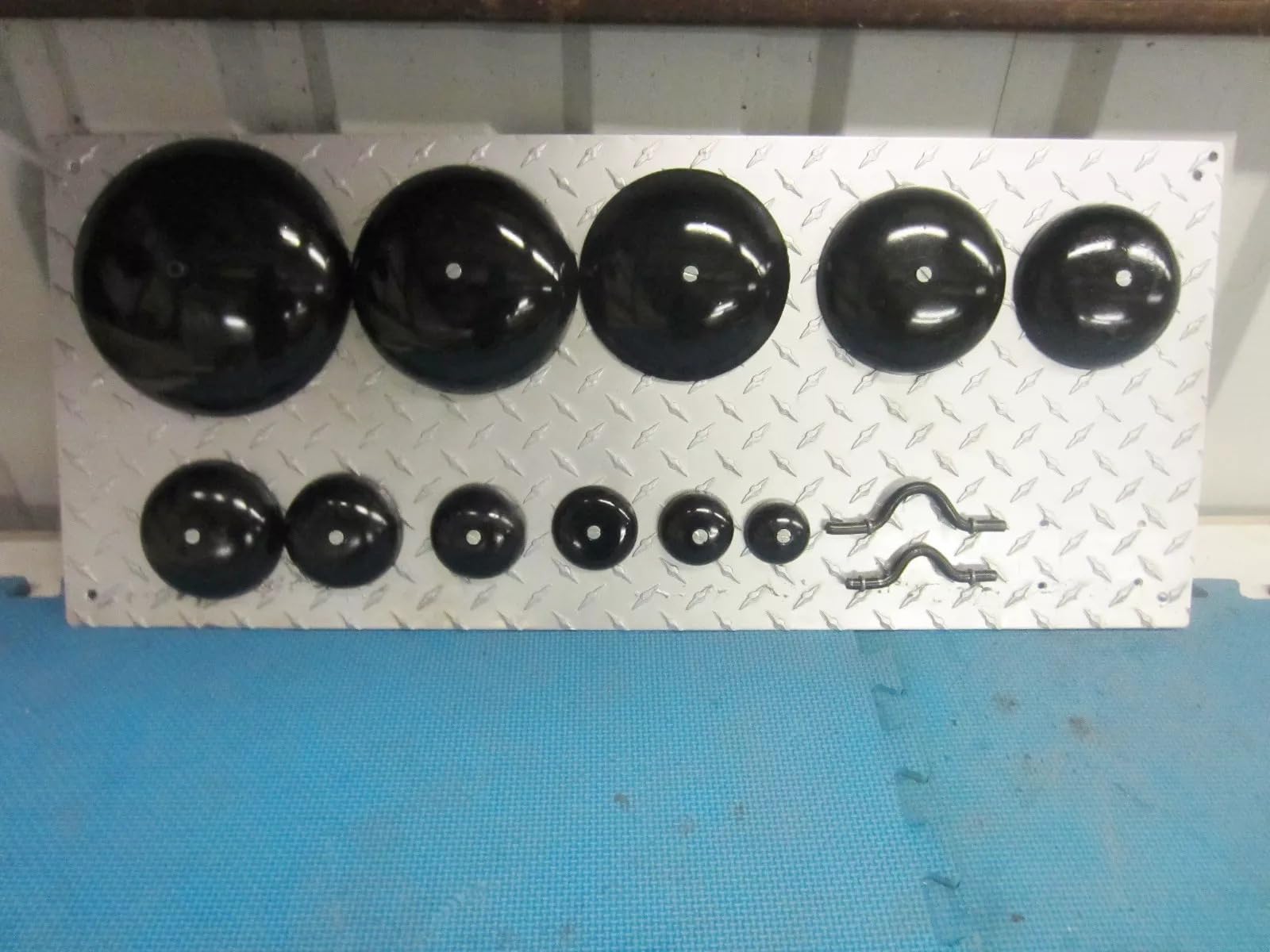 Post Cap for Posts Pipe Caps: steel, domed, weld on size 5-1/2 inch Outside Diameter. Lot of 4 UpcycLab
