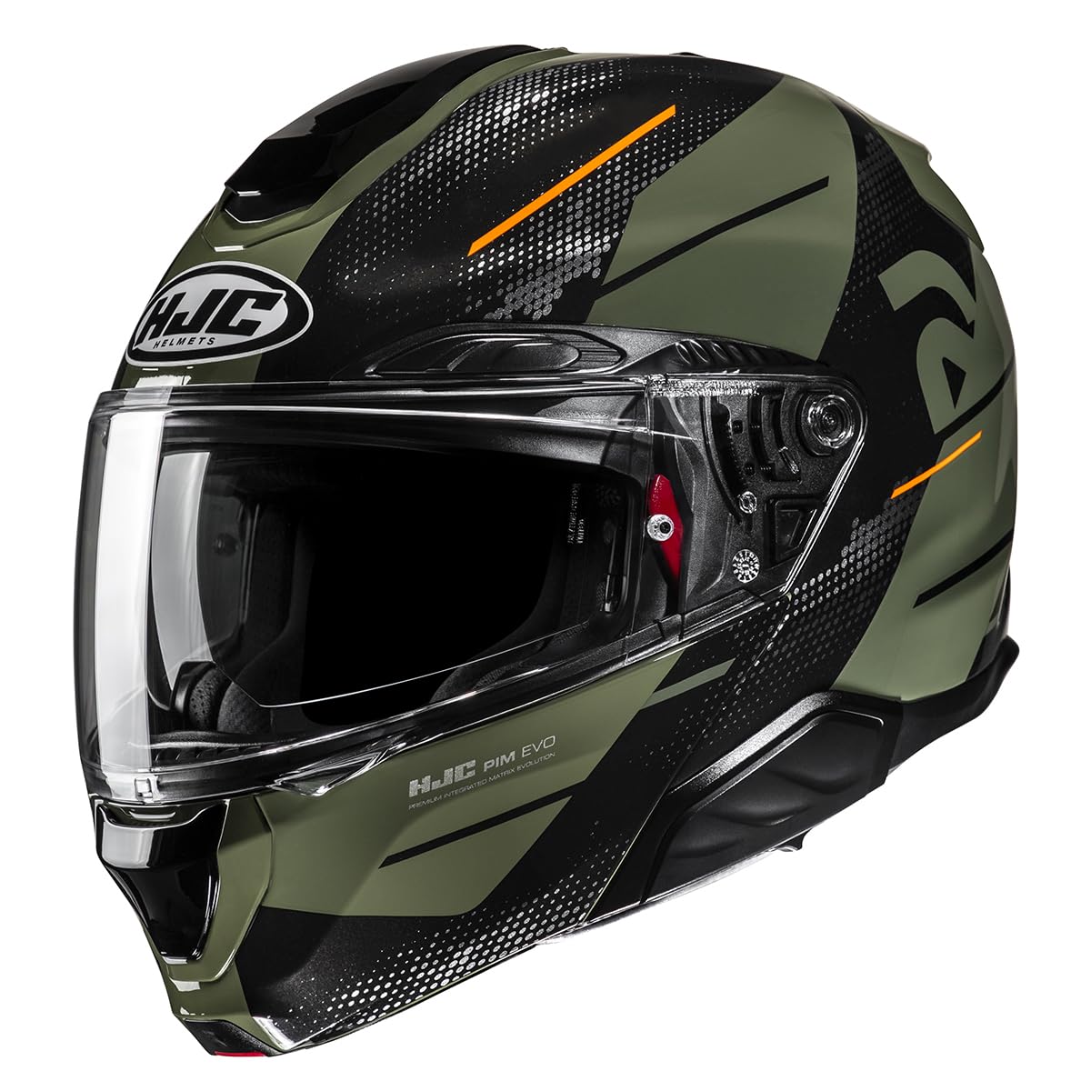RPHA 91 Blat MC7 Olive-Grün Schwarz Motorrad Klapphelm