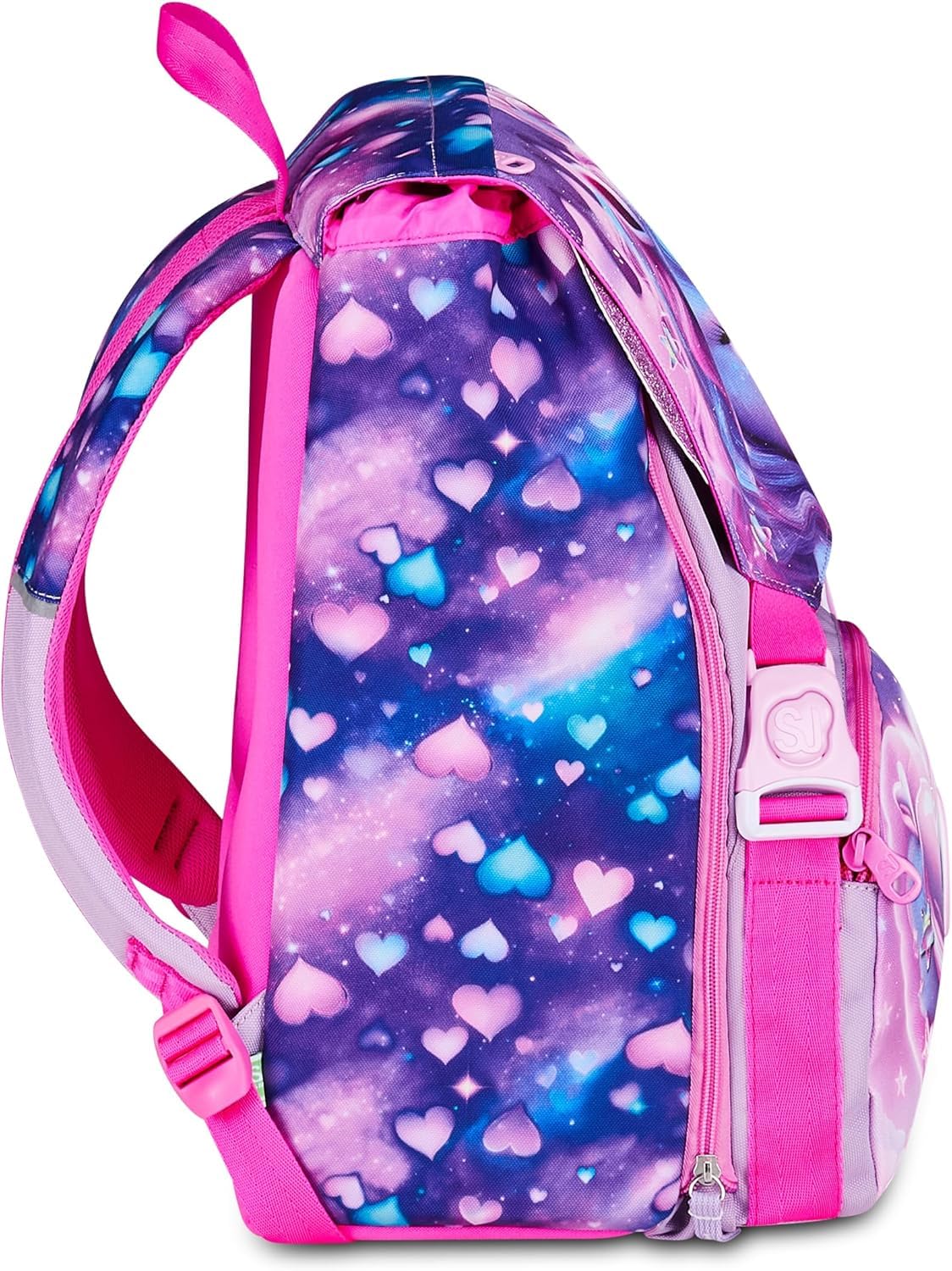 BATMAN Schoolpack Zaino SJ Gang Unicorno Pixie Rosa Estensibile + Astuccio 3 Zip Completo