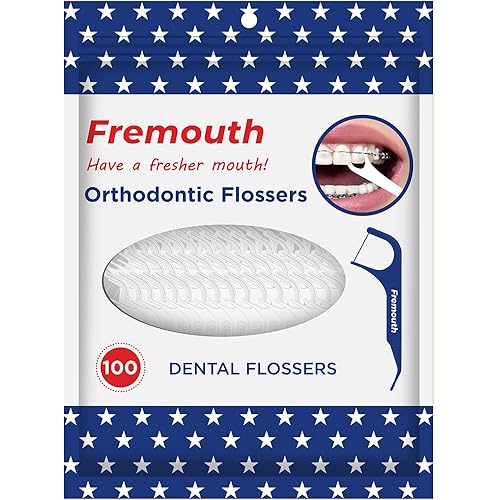 3-in-1 Braces Flossers - Orthodontic Dental Floss Picks, 100 Count (Pack of 1)