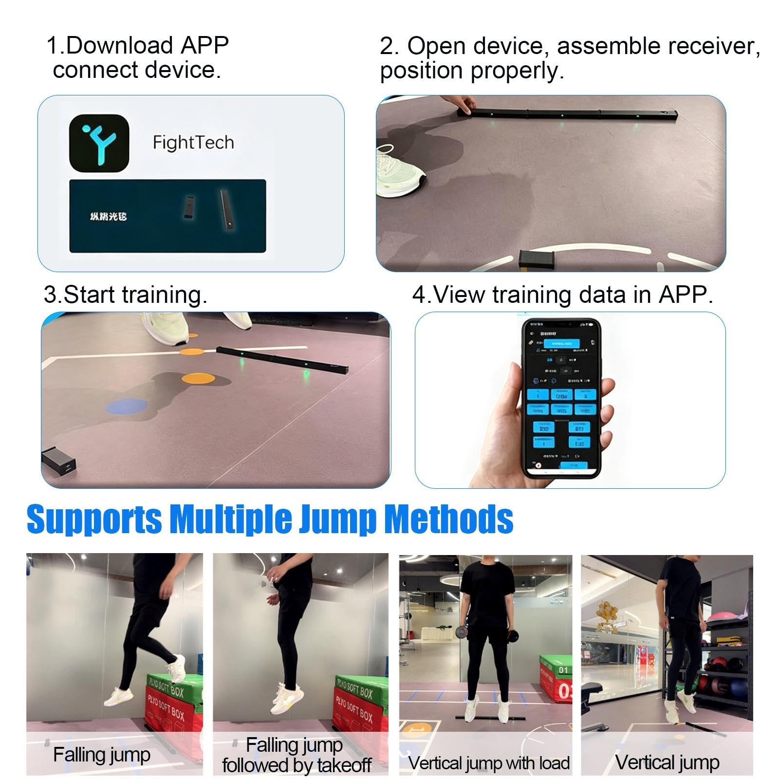 Vertikalsprungtester, Pro-Trainingstool Mit Lichtanzeige