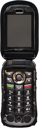 Miniatura 3 de Turtleback Funda ajustada diseñada para Kyocera DuraXV Extreme y DuraXA Equip Nylon negro resistente con clip de cinturón metálico giratorio y