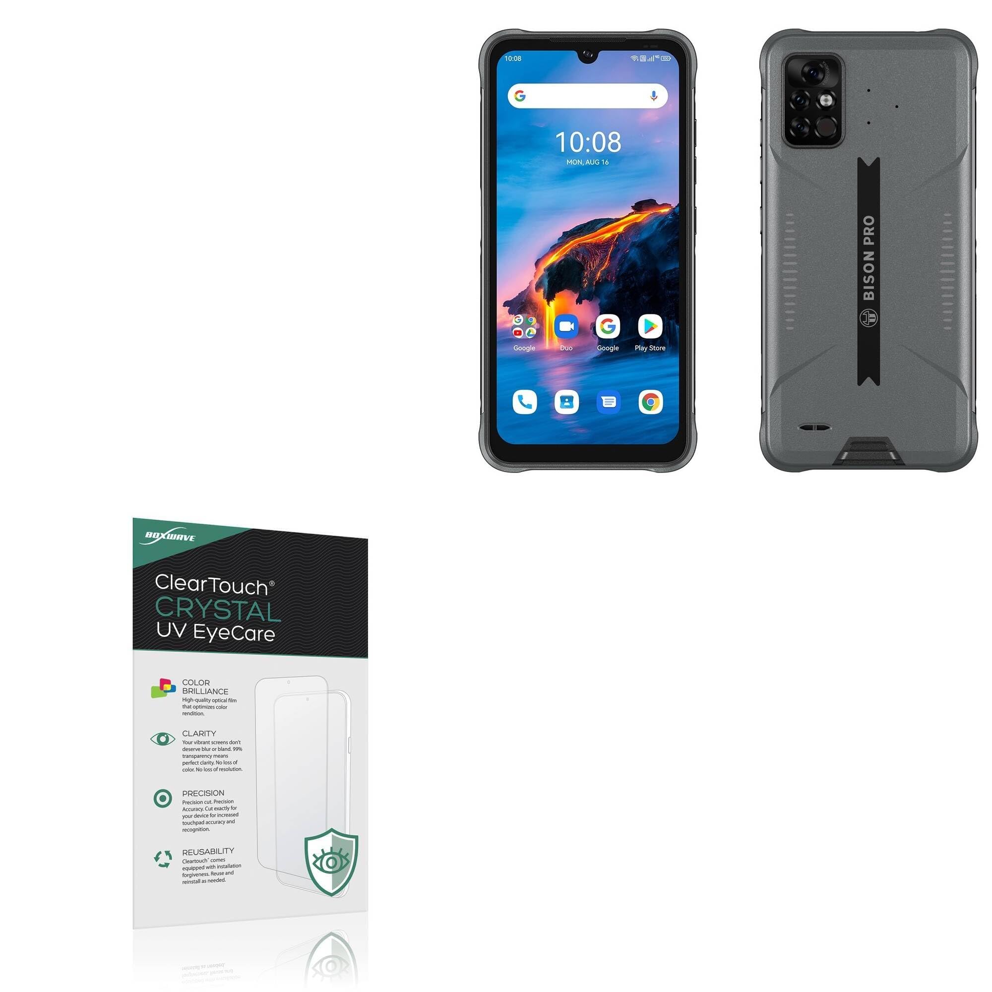 BoxWave Screen Protector Compatible With Umidigi Bison Pro - ClearTouch Crystal Anti-UV EyeCare (2-Pack), Filters out Harmful Blue Light Reduce Fatigue