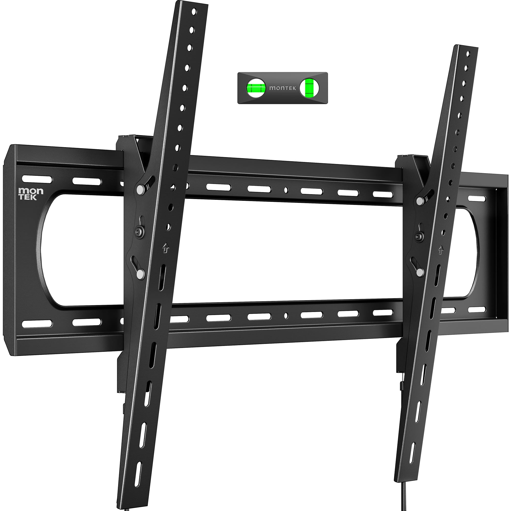 monTEK Soporte de pared inclinable para TV de 60 a 120 pulgadas hasta 136 kg, máx. VESA 900 x 600 | VESA 50x50 hasta VESA 900x600 - Soporte de pared universal para televisores (80 mm, capacidad de alto rendimiento)