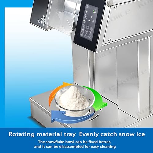 Miniatura 2 de Kolice Máquina automática comercial de trituración de hielo, afeitadora de cono de nieve, máquina de hielo de copo de nieve, refrigeración por aire