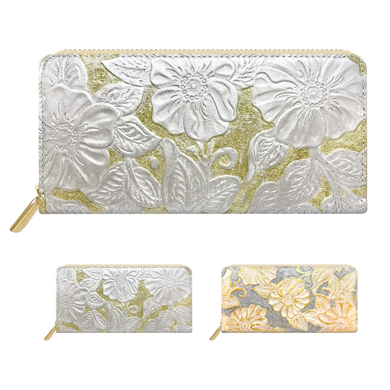Amazon | [leo&aoi] 長財布 本革 ラウンド型 財布 ラウンド