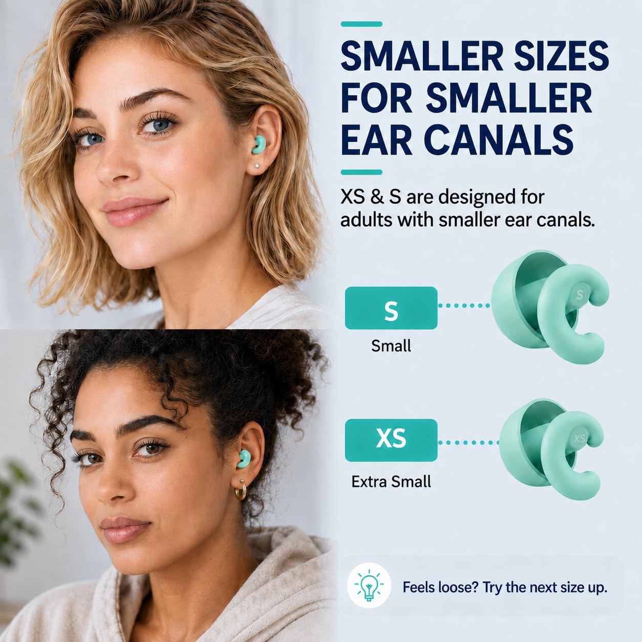 4 Pairs Sleep Ear Plugs for Side Sleepers, NRR 33dB, Soft Silicone — Amazon image 3