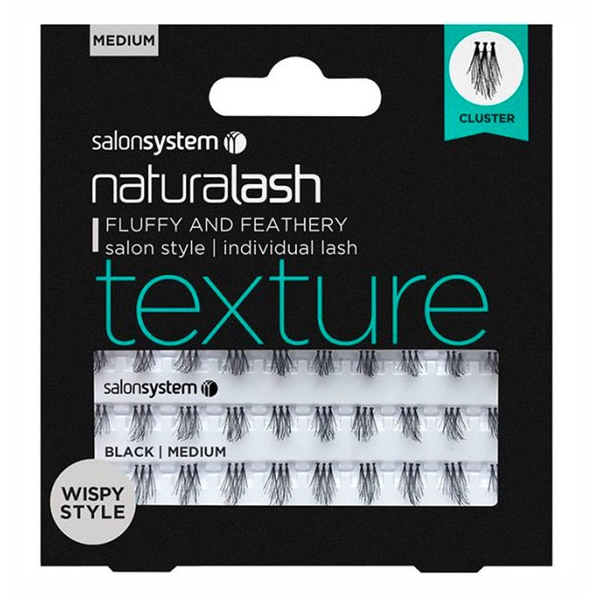 Salon System Naturalash Individual Lash - Texture (Wispy Style) Medium, Black