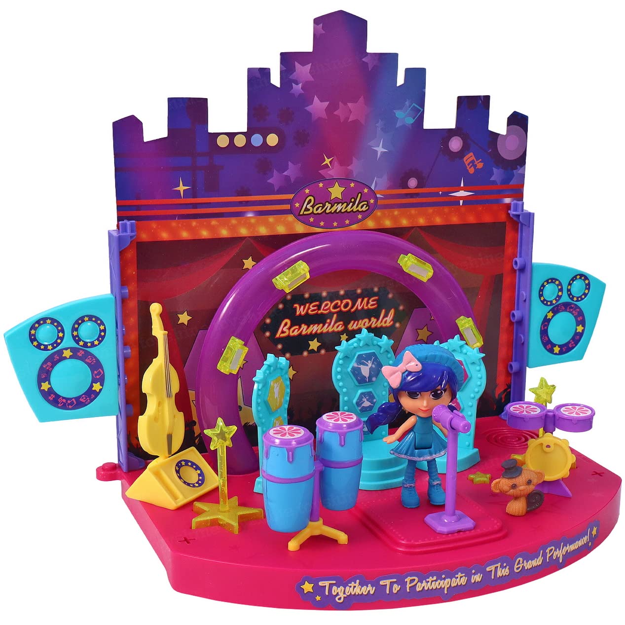 diy your stage doll house toy, role play house- Multi color