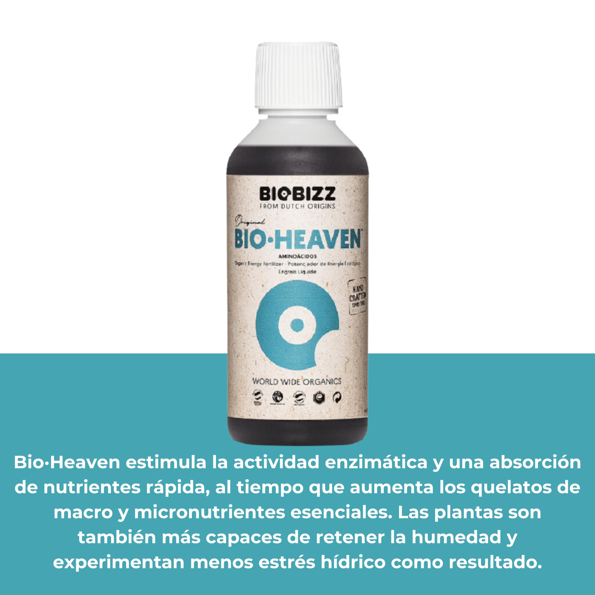 GROWMANIA Bio Heaven di BioBizz 250 ml + Probe Boost Up di Up Nutrients + misurino | Stimolatore di vitalità organico per piante | Per piccoli giardini e vasi di fiori