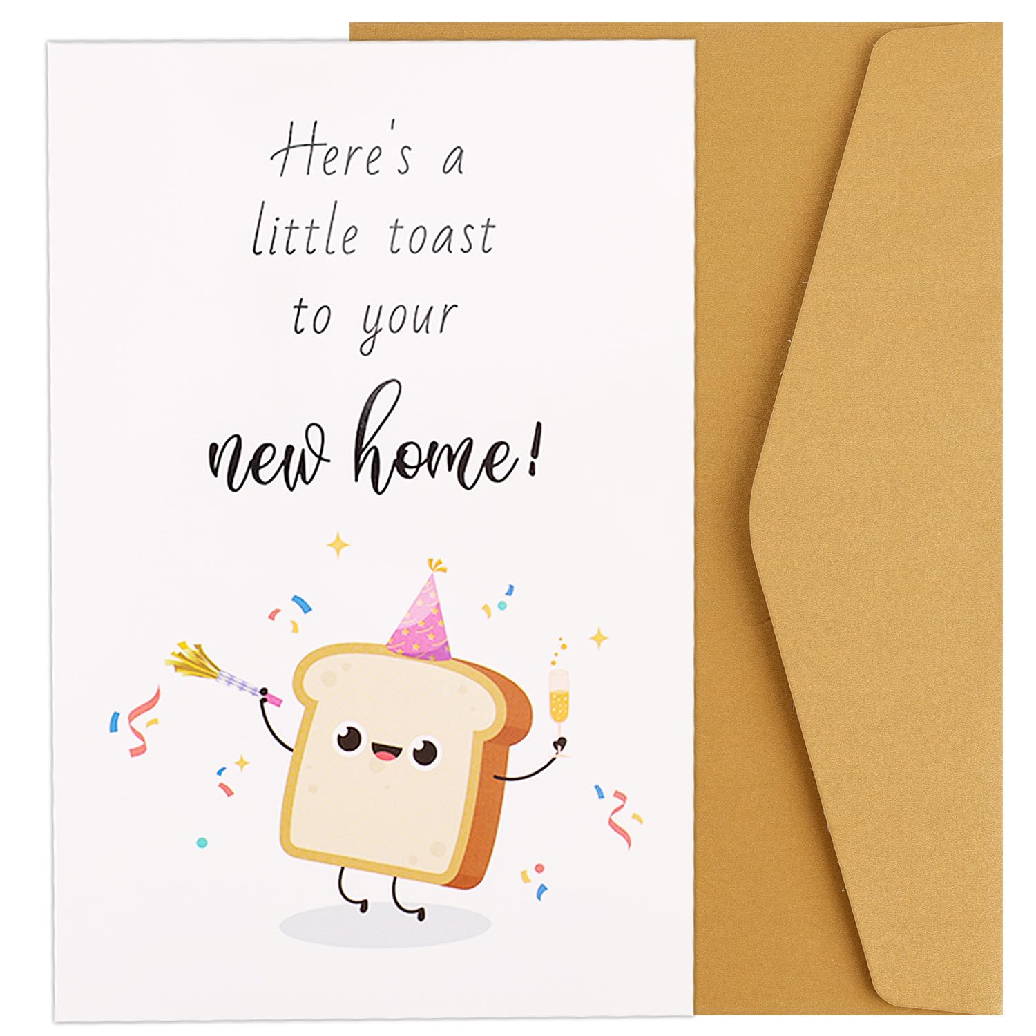 Tinoaly New Home Card, Funny Housewarming Card for Couples A Little Toast to Your New Home Congratulations Greeting Cards with Envelope for Friends