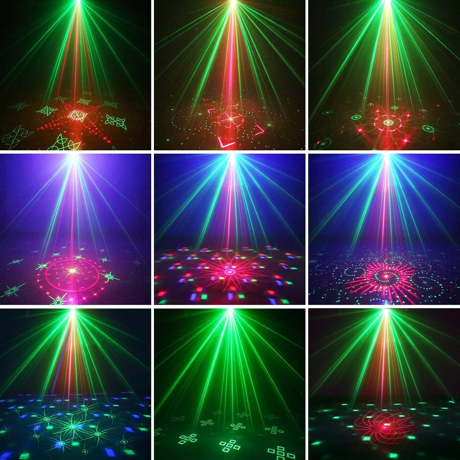 Lampe de Scène 3 en 1 avec Télécommande, Boule Disco avec Stroboscope, Lumière de Fête DJ LED à Commande Vocale Divers Effets RGBW Lumiere Soirée avec 2m Câble USB pour Halloween, Noël, Club, Vacances