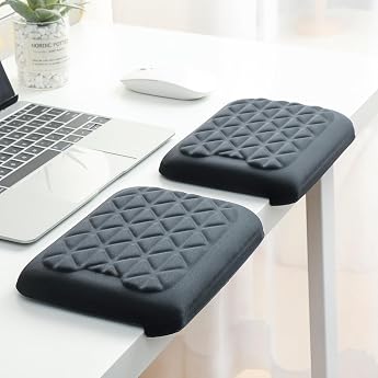 EdgeRest L-Shaped Desk Set 2-Piece Set Plam & Wrist & Forearm & Elbow Comfort Support for Table or Desk Edge Non-Slip Protection 20 x 14 cm