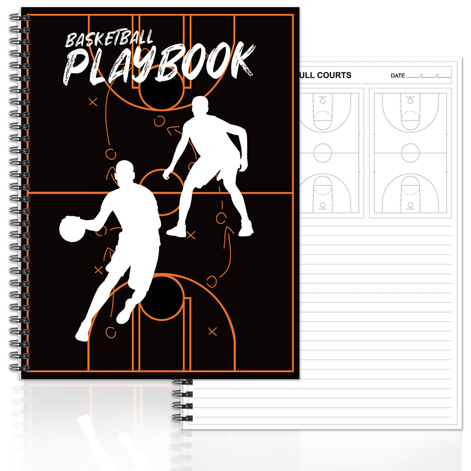 Professional Basketball Playbook: 8.5x11 Coaches Planner & Drill Journal