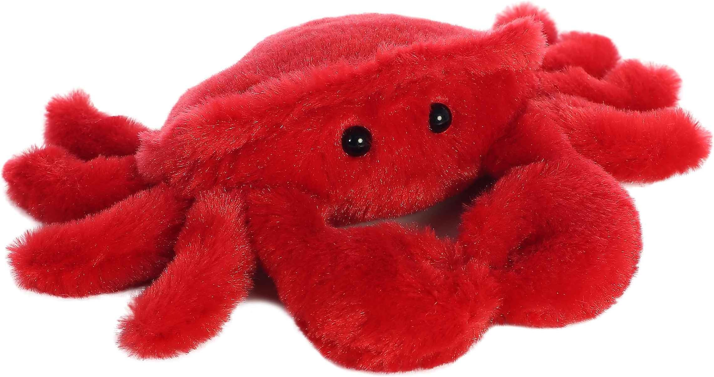 Adorable Mini Flopsie™ Crab Stuffed Animal - Mini Companions Ready for Playful Adventures - for Kids All Ages, Toddlers, Adults, and Families - Red 8 Inches