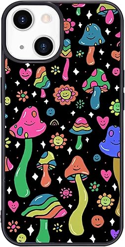 Linda funda de teléfono Mushroon para iPhone 12iPhone 12 Pro, funda de hongos TPU a prueba de golpes, funda protectora femenina para teléfono con