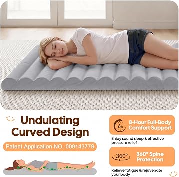MeMoreCool Roll Up Floor Mattress Single, 190x90cm, Grey