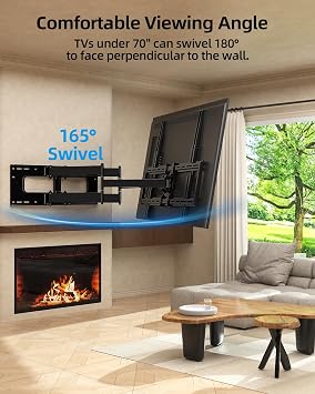 HOME VISION Full Motion Long Reach TV Wall Bracket for 40-100 Inch Flat TVs