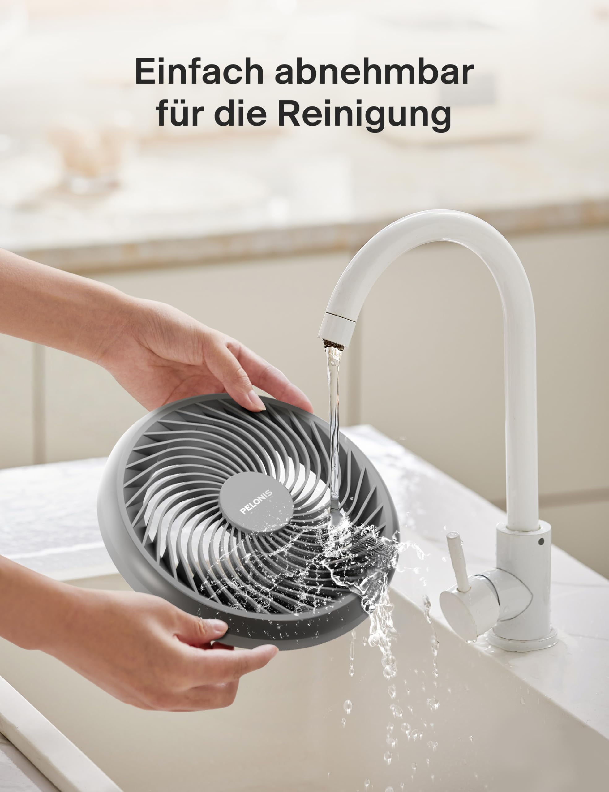 Pelonis Leiser Standventilator, 2-In-1 Standventilator mit Fernbedienung, 1500m³/h Luftvolume Luftzirkulator Fan 110CM Höhe 3-Geschwindigkeit 135°+90° Omni-direktional Oszillierend Ventilator