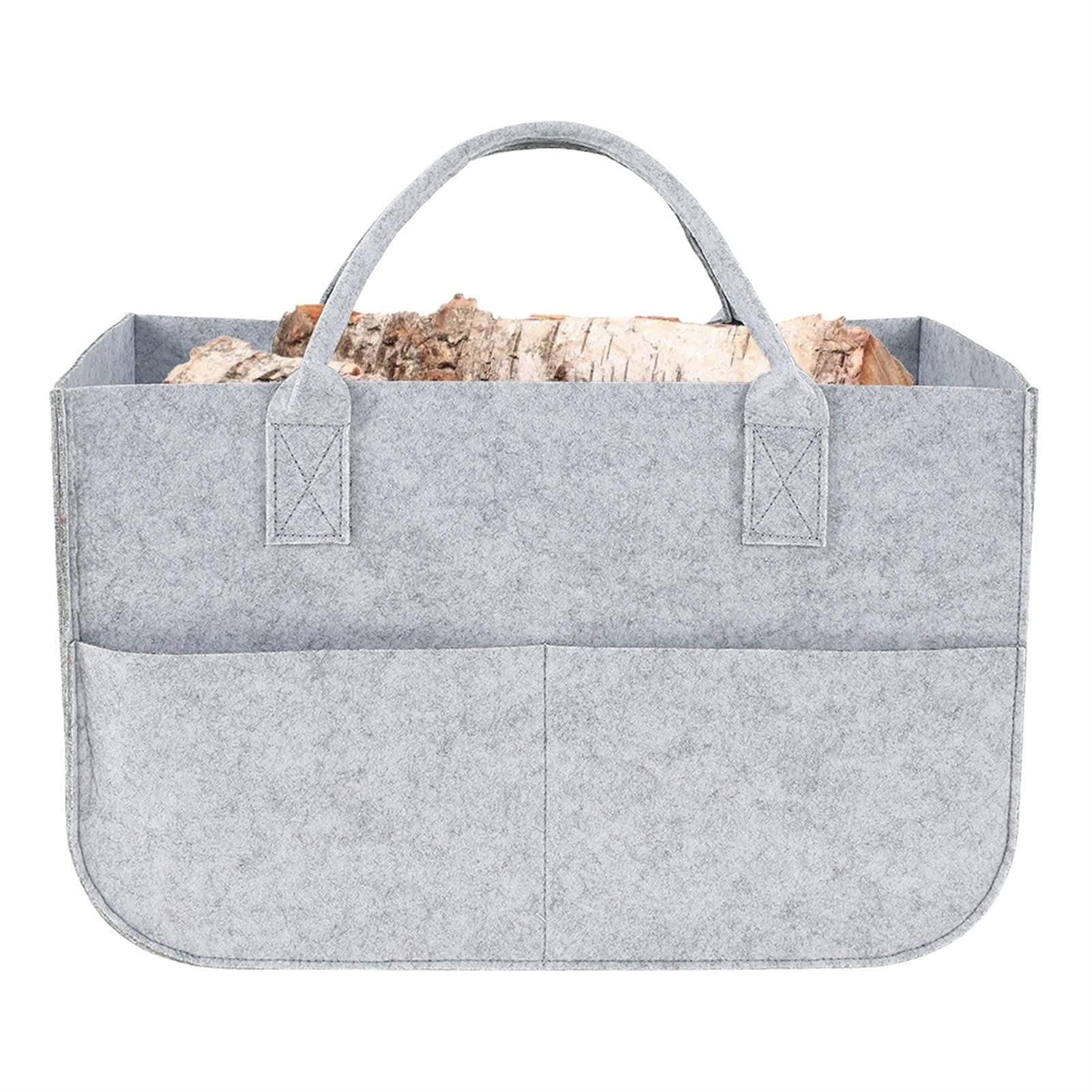 Borsa per Legna da Ardere all'aperto Sacchetto di feltro Black Camino Borsa in legno Basket Cestino Pannelli Pestalini Pocket Legno Pocket Legna Legna da ardere Basket Giornuncio Stalles Canestro Bors