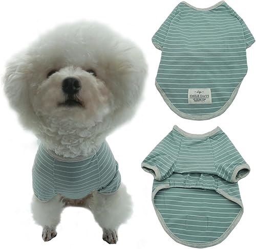 Miniatura 10 de Camisa para perro, ligera, elástica, suave, cómoda, transpirable, de algodón, para mascotas, cuidado seguro para perros y gatos pequeños y medianos,
